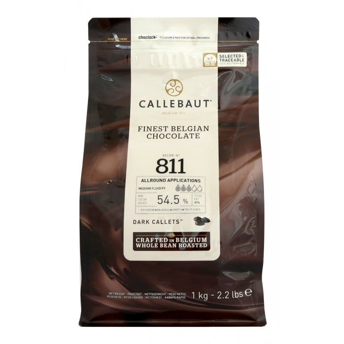 Ciocolata neagra Ciocolata dropsuri	Ciocolata belgiana ciocolata banuti ciocolata fulgi ciocolata pentru topire	ciocolata cofetarie ciocolata praline	ciocolata Callebaut ciocolata Barry Callebaut Ciocolata menaj Ciocolata discuri Ciocolata glazura Ciocolata tort Ciocolata ganache Ciocolata banuti fulgi ciocolata neagra Barry Callebaut ciocolata 811, min 54.5% unt de cacao – ciocolata pentru topire belgiana fina, cofetarie, torturi, prajituri, ganache, glazuri si ciocolata discuri praline 1 kg