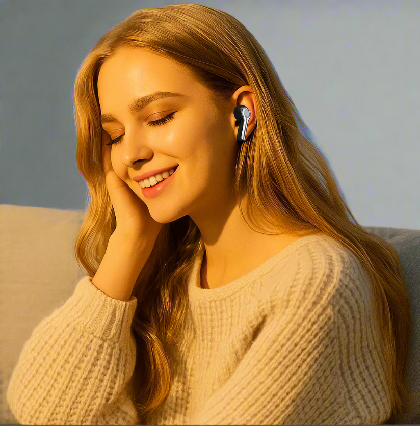 Casti audio bluetooth 5.0 inteligent touchscreen AI Traducere vocala two-way timp real 144 limbi, Casti wireless afisare HD cu anularea zgomotului control tactil type C rezistent la apa carcasa incarcare Casti telefon earpods fara fir muzica android apple
