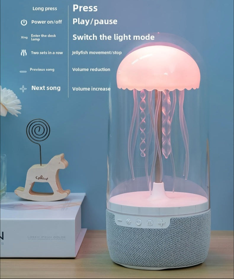 jellyfish lampa bec lumina speaker boxa muzica relaxare LED portabil birou camera copii Speaker Jellyfish lampa led cu wireless bluetooth lumină ambient relaxantă boxa portabila bluetooth lumina lampa copii noapte reincarcabila lampa de veghe portabila boxa inteligenta iluminata ambiental