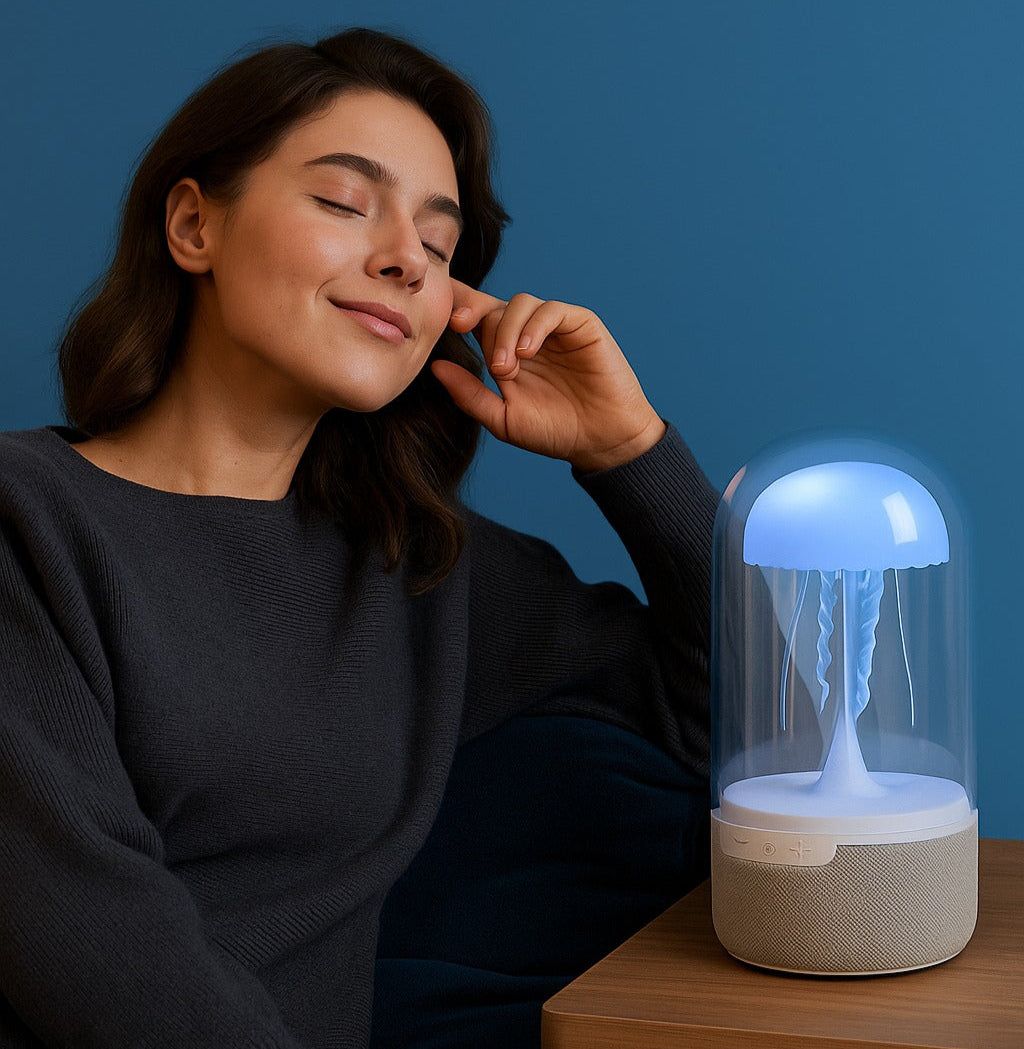 jellyfish lampa bec lumina speaker boxa muzica relaxare LED portabil
Speaker Jellyfish lampa led cu wireless bluetooth lumină ambient relaxantă boxa portabila bluetooth lumina lampa copii noapte reincarcabila lampa de veghe portabila boxa inteligenta iluminata ambiental